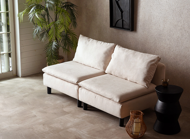 リゾートホテルのようなベンチソファ