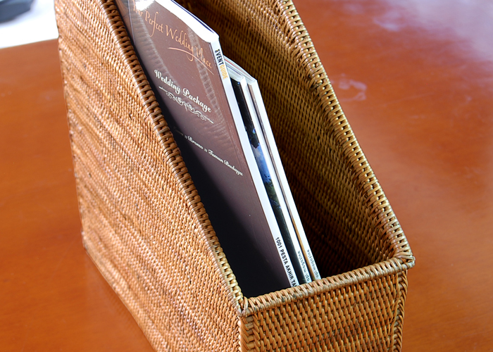 おしゃれ インテリア ファイルスタンド ファイルボックス ボックスファイル アジアン雑貨 マガジンラック 収納 マガジンファイル マガジンボックス ナチュラル 卓上 デスク アジア雑貨 バリ雑貨