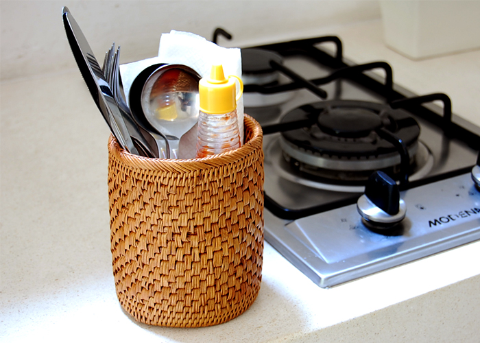 カトラリースタンド ペンスタンド 箸立て 収納 スタンド バリ雑貨 アジアン雑貨 おしゃれ インテリア アタ カトラリーケース アジア工房 キッチン カトラリー リゾート シンプル ナチュラル 小物入れ エスニック バリ島 アタ製品