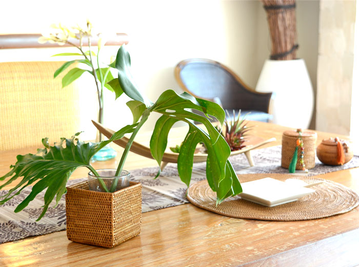 アタで編まれた四角い収納ボックス[Aタイプ]