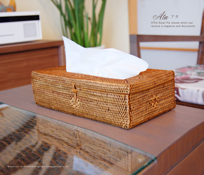 アタで編まれたデコレーションアジアンティッシュケースボックス