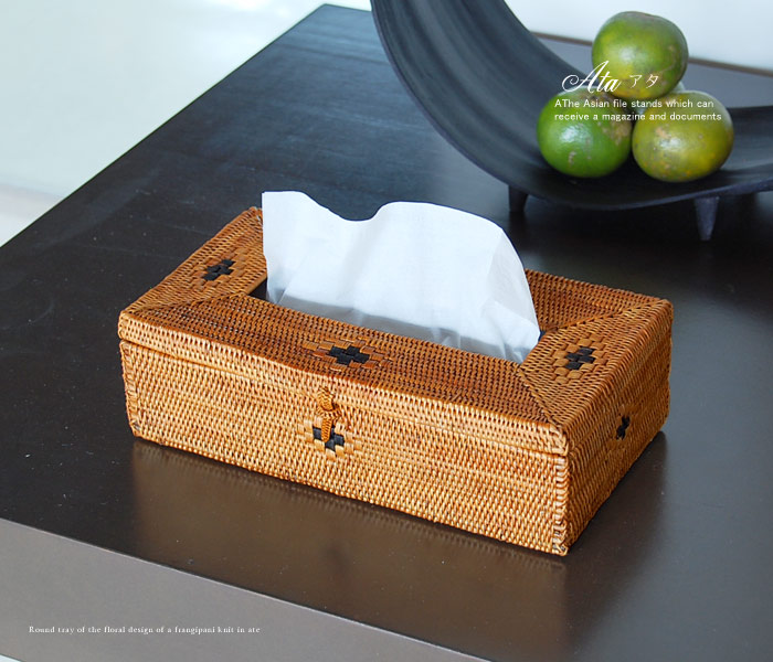 アタで編まれたデコレーションアジアンティッシュケースボックス