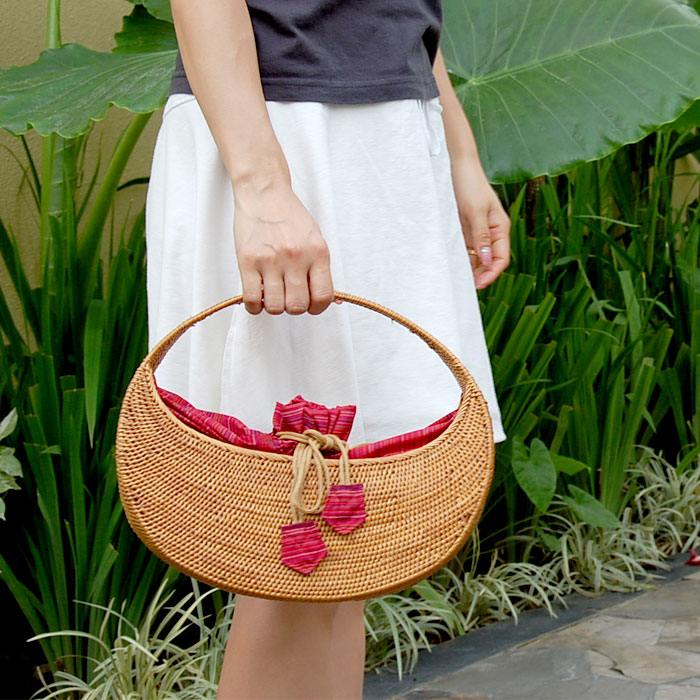 アタ かごバッグ トートバッグ カゴバッグ 夏 アジアンバッグ バスケット