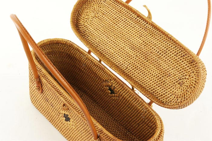 アタ かごバッグ リゾートバッグ ゆかたバッグ かばん バスケット バリ アジアン雑貨