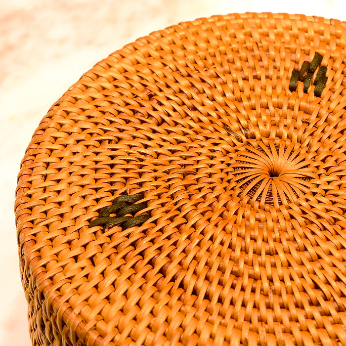 丸い形のフタ付き小物入れケース[