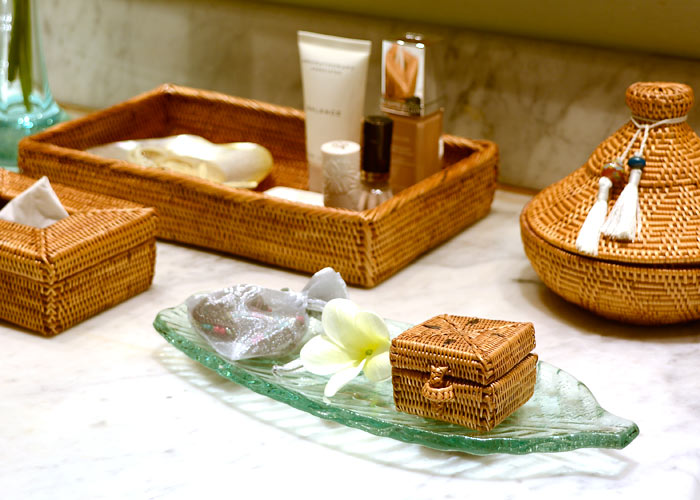 アタで編まれた小さなアクセサリーケース スタンダードクオリティ 小物入れ インテリア バリ アジアン雑貨