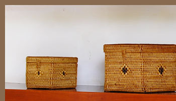 バリならではのぬくもり感じる、収納力抜群のバスケット。