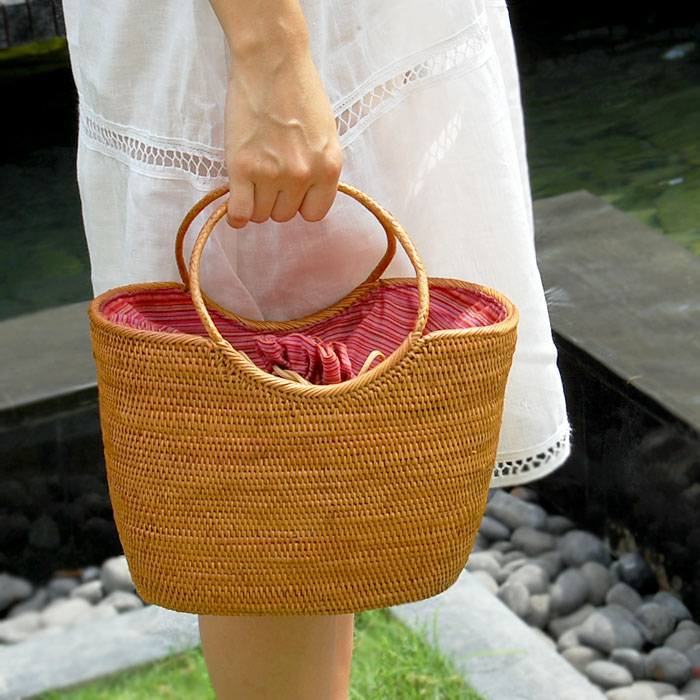 アタ かごバッグ トートバッグ カゴバッグ 夏 アジアンバッグ バスケット