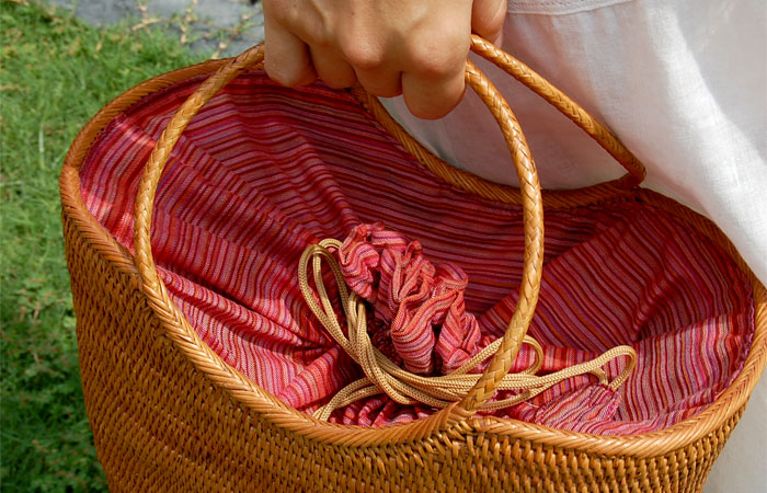 アタ かごバッグ トートバッグ カゴバッグ 夏 アジアンバッグ バスケット