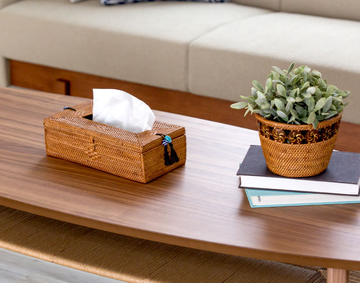 ティッシュケース ティッシュカバー アジアン アタ タッセル