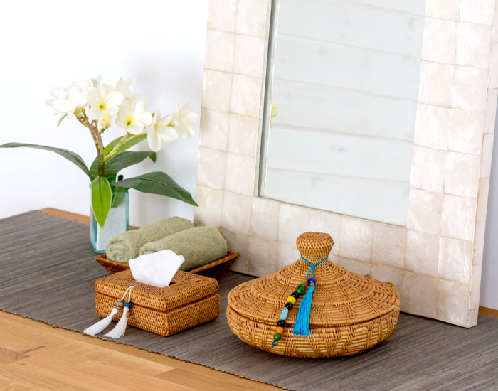 ティッシュケース ティッシュカバー アジアン アタ タッセル