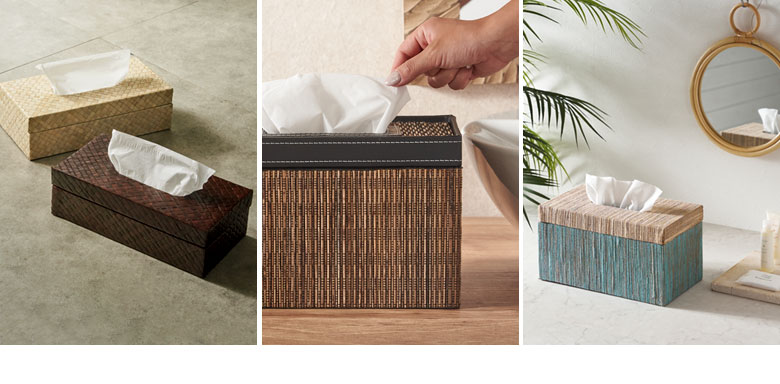 アジアンムード漂う天然素材のティッシュケース