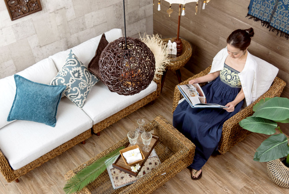 天然素材を活かしたアジアンアイテムで憧れのリゾートスタイル。