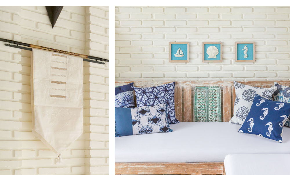 リゾートを思わせる涼し気なカラー。