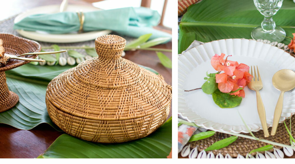 バリのアジアンムード漂うダイニングテーブル