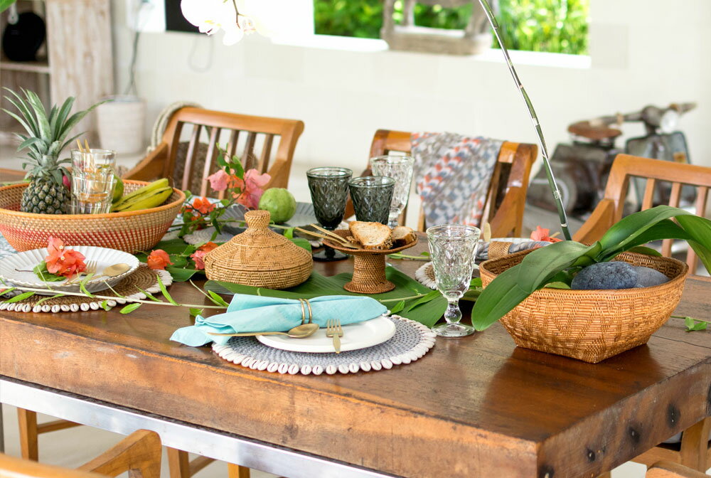 バリ島リゾート風コーディネート。