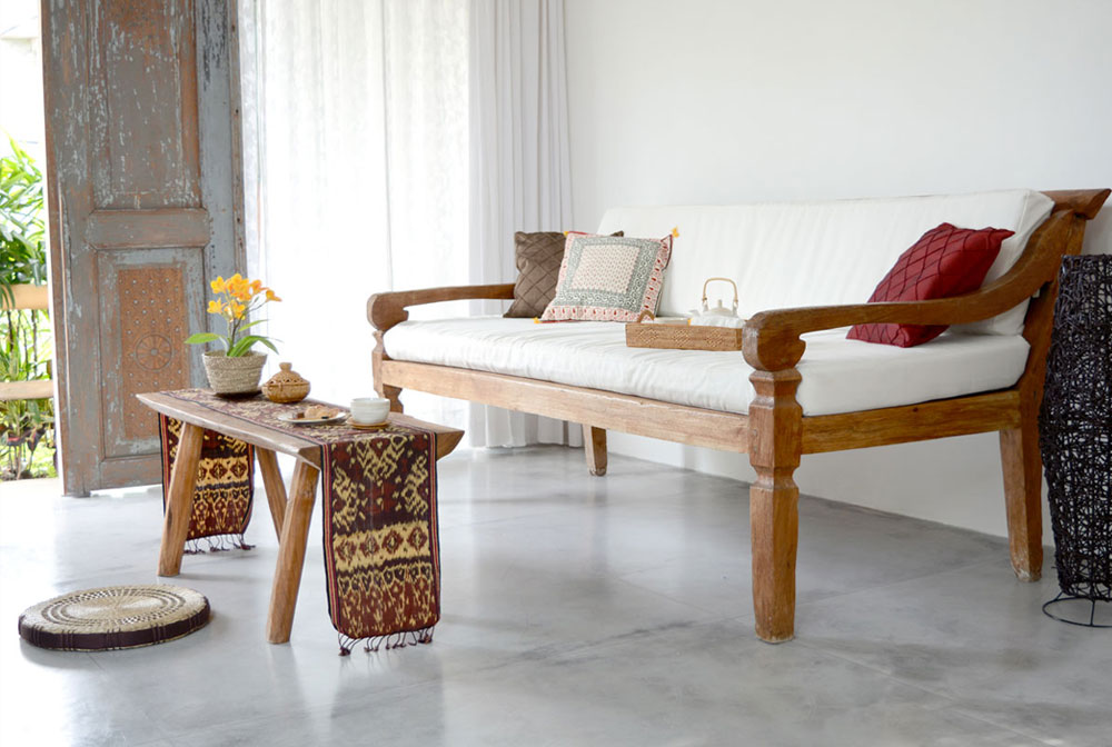 バリ島リゾート風コーディネート。