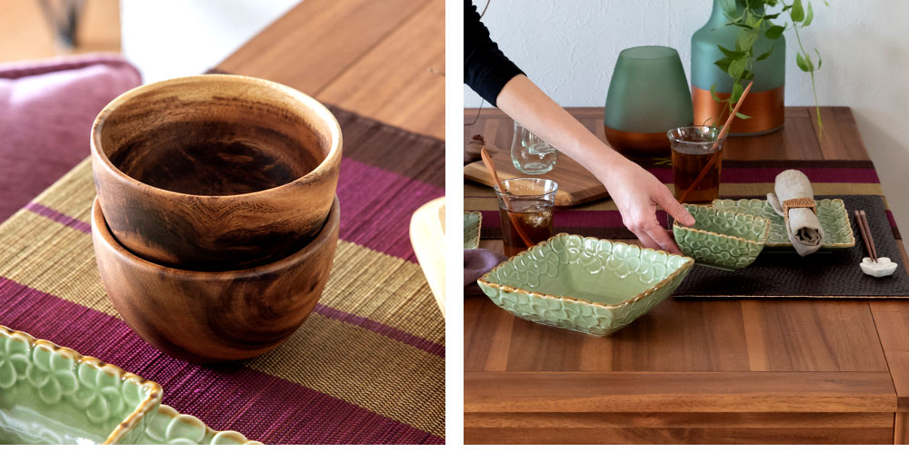 アジアンな雰囲気を盛り上げるアタやパンダンの小物たち