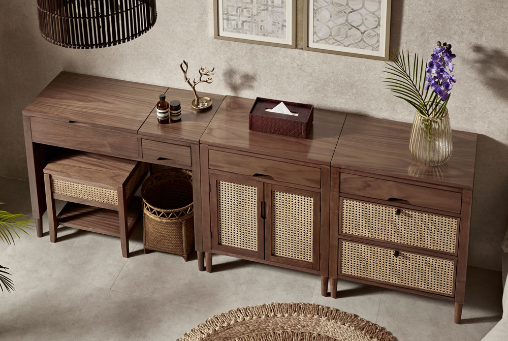 ラタンのかごめ編み