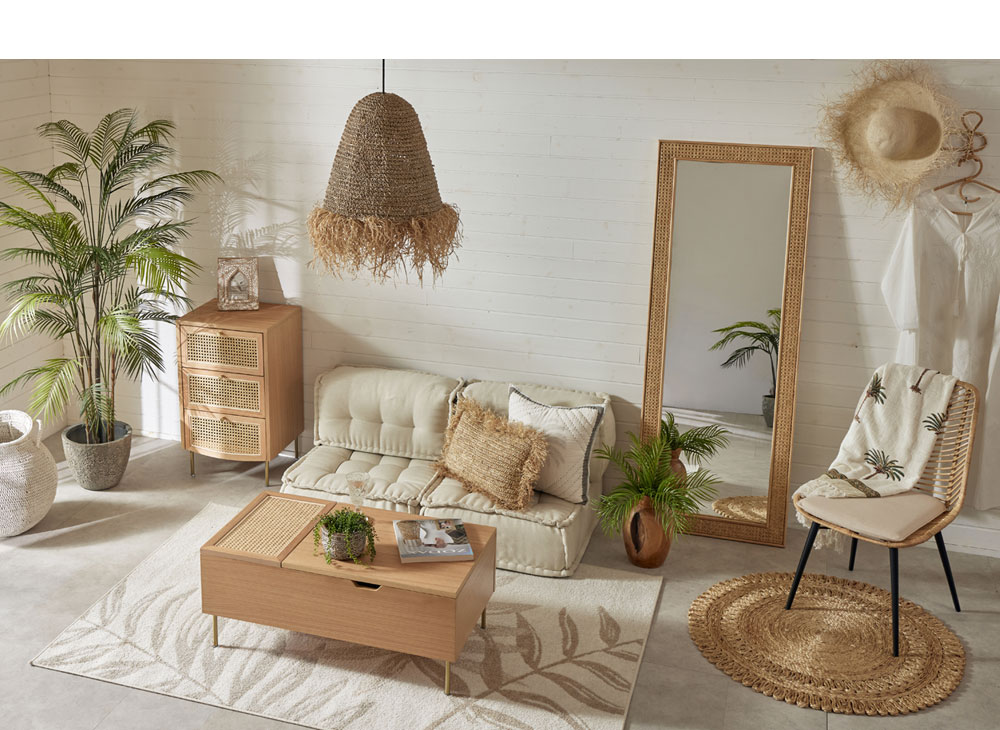 ラタンのかごめ編み