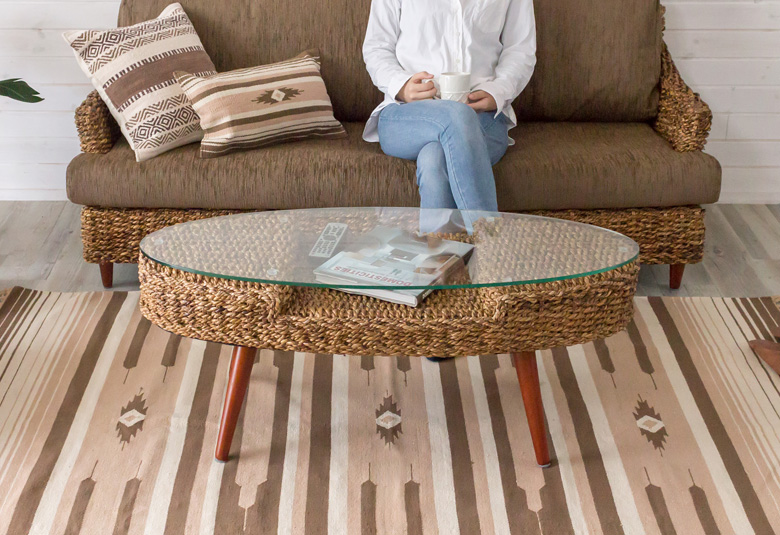 アバカ製ローテーブル