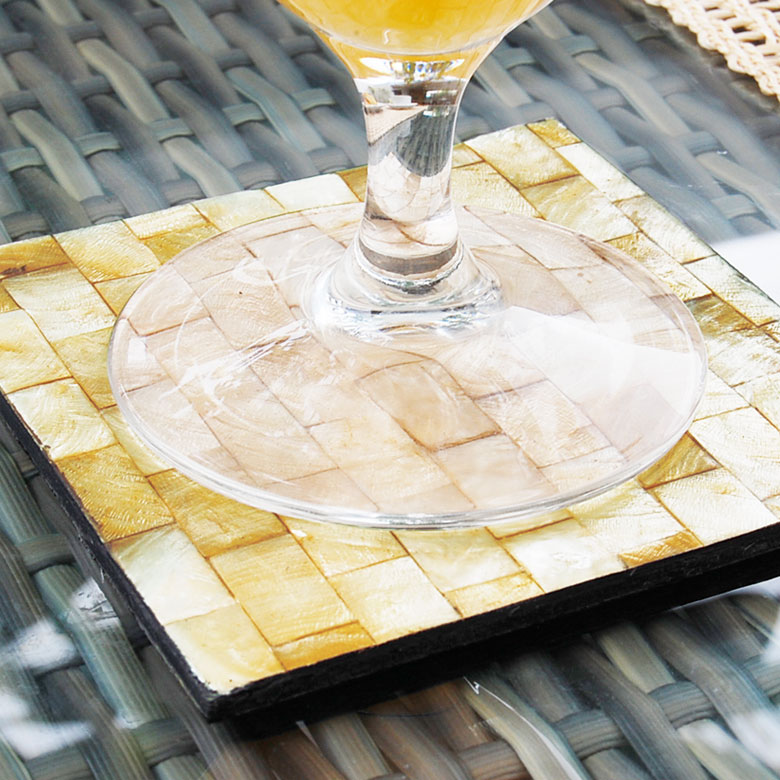 パールシェルのアジアンコースター