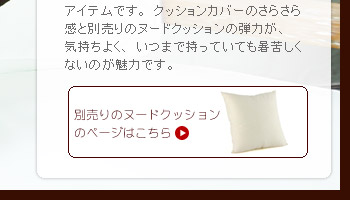 クッションカバーのさらさら感と別売りのヌードクッションの弾力が気持ちよく、いつまで持っていても暑苦しくないのが魅力です。