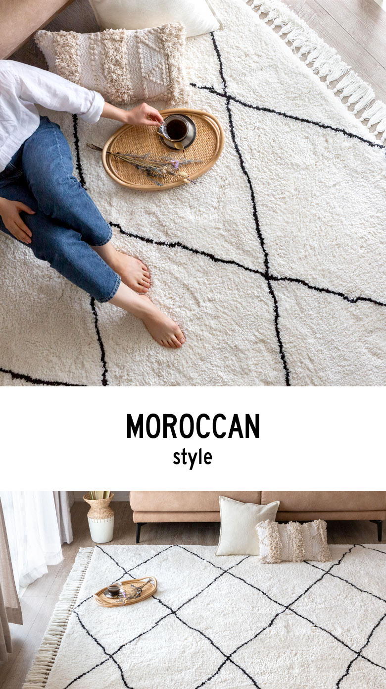 モロッカンラグマット 185×185cm