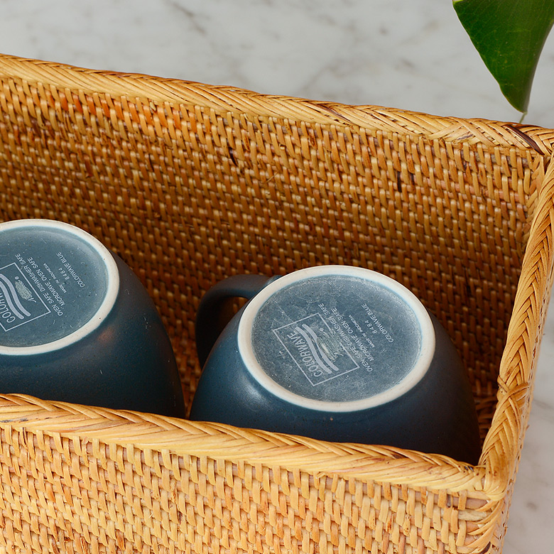 アタで編まれた長方形の収納ボックス アジアン バリ アジアン雑貨