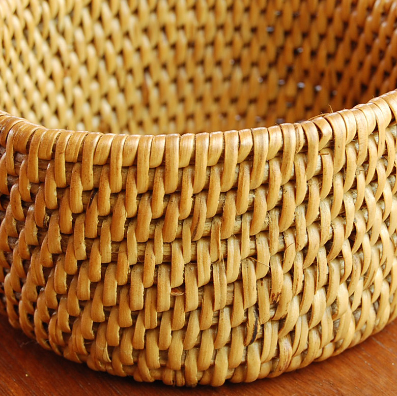 アタで編まれた小さな筒形ケース アジアン バリ アジアン雑貨