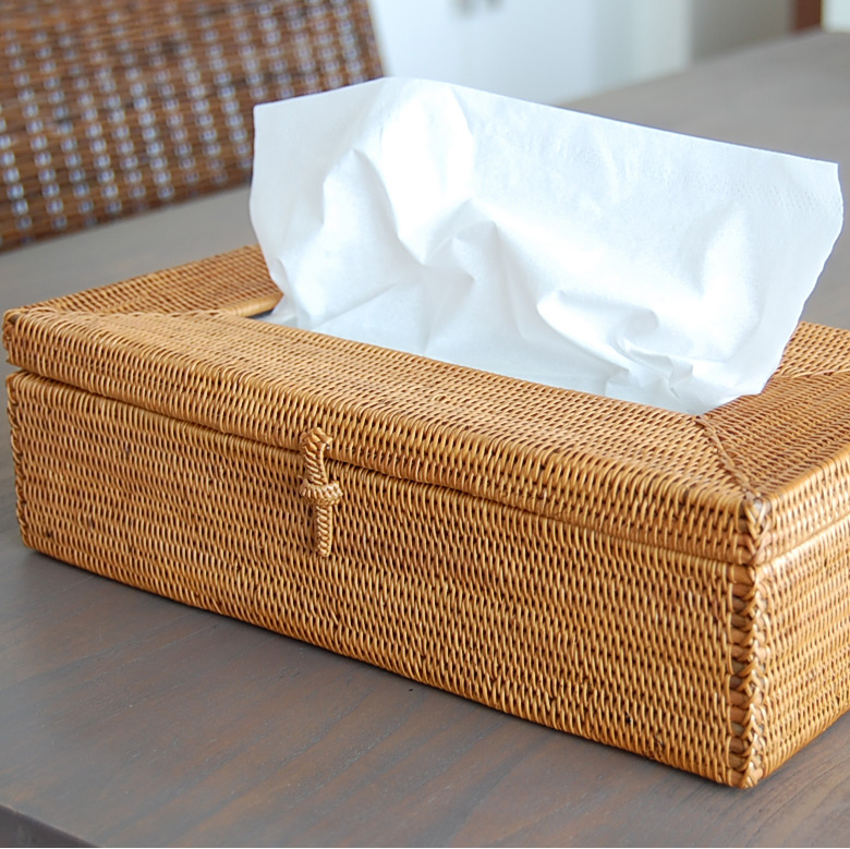 アタで編まれたティッシュケースカバー アジアン バリ アジアン雑貨