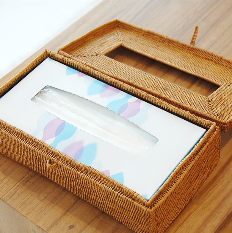 アタで編まれたティッシュケースカバー アジアン バリ アジアン雑貨