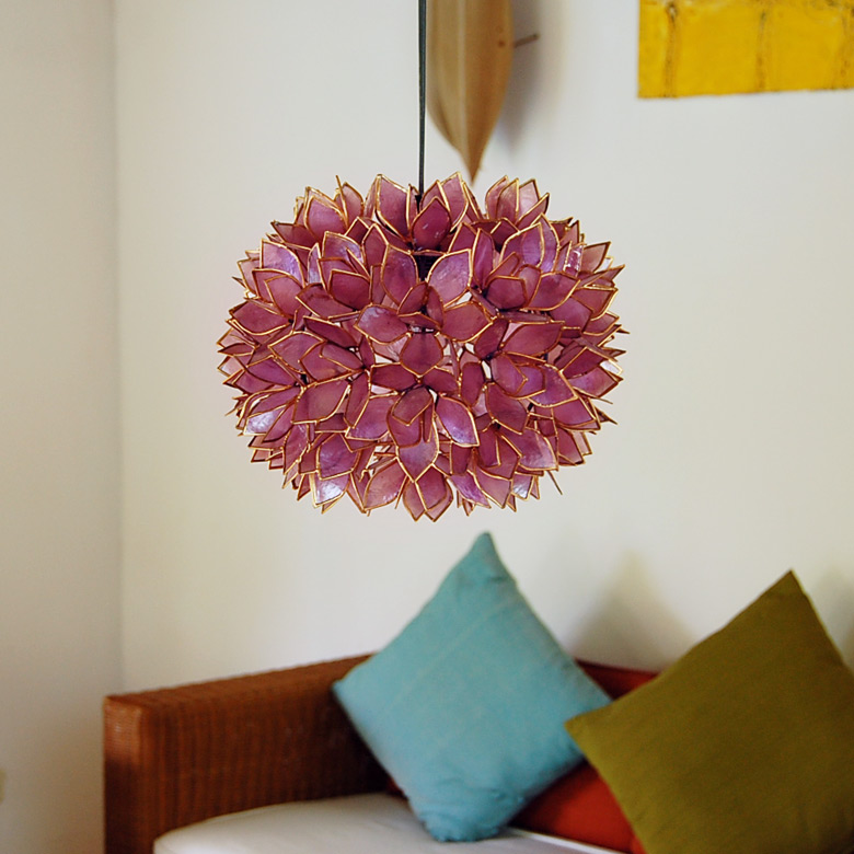 カピスシェルのペンダントライト  アジアン バリ アジアン雑貨