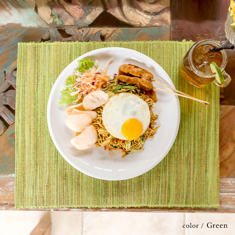 バリ島のウォーターヒヤシンスで出来たカラフルなランチョンマット バリ アジアン雑貨