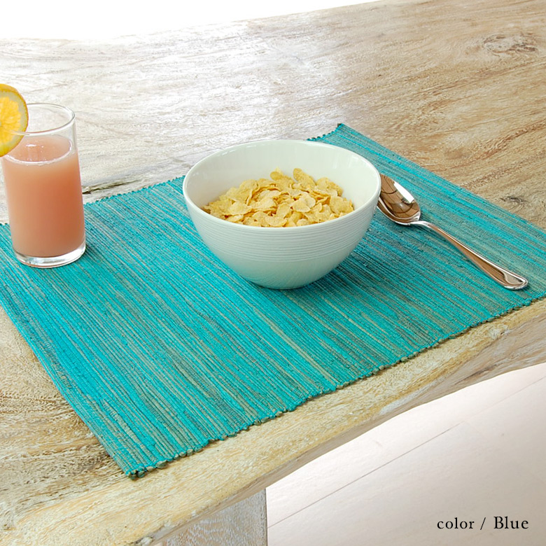 バリ島のウォーターヒヤシンスで出来たカラフルなランチョンマット バリ アジアン雑貨