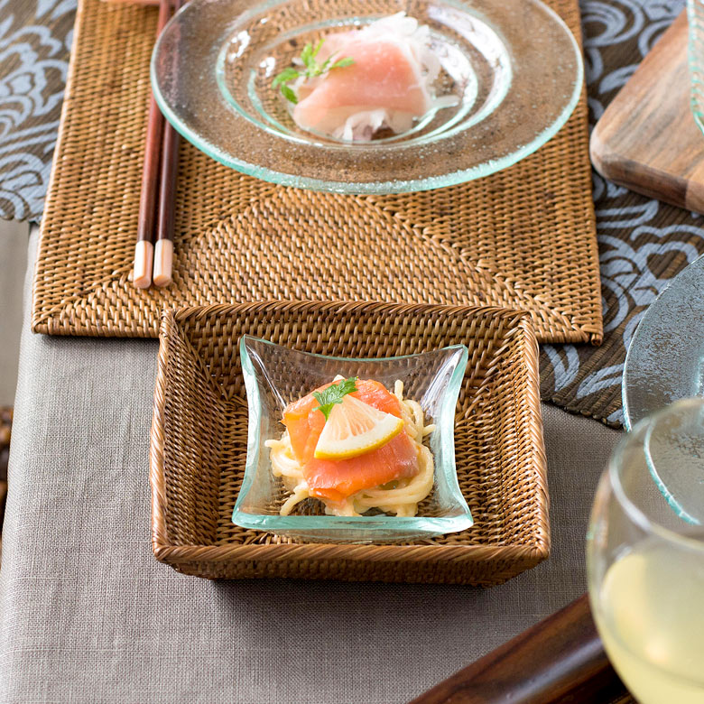 食器としても使えるガラストレイ  アジアン アジアン雑貨