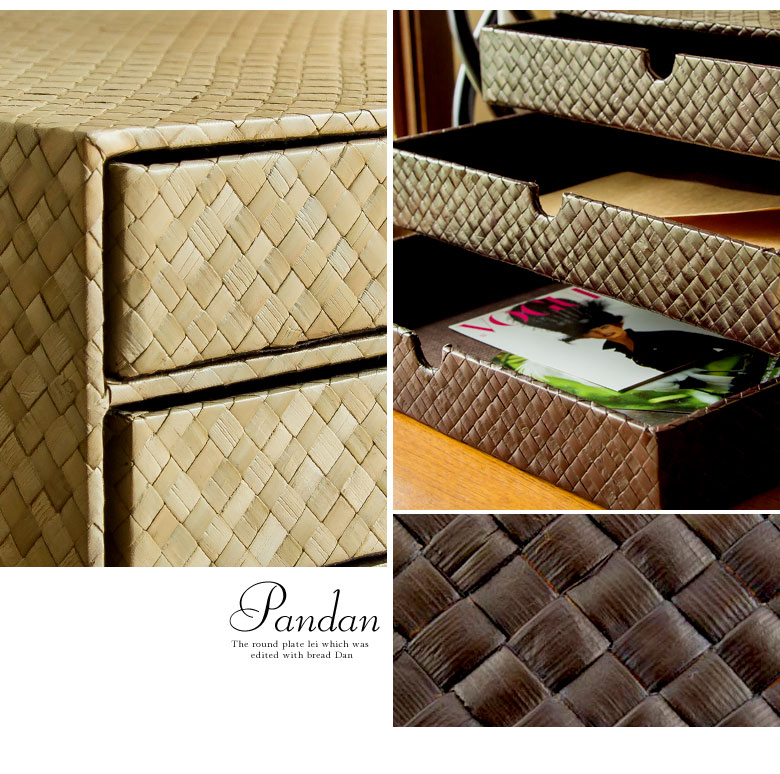 パンダンの卓上３段チェスト デスク 収納