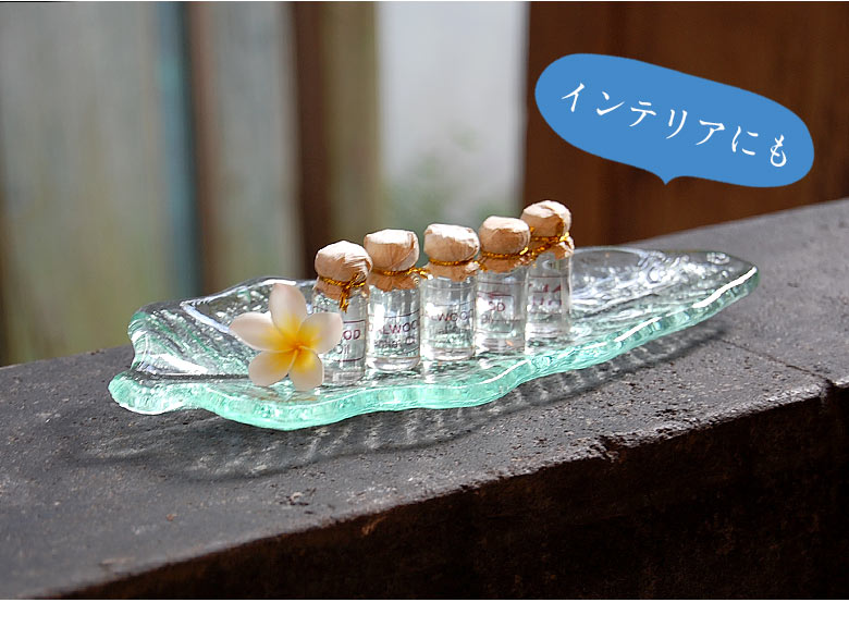 ストレリチアリーフ  皿 小皿 リーフプレート 葉っぱ トレイ ガラス皿 ガラスプレート アジアン ハワイアン バリ島