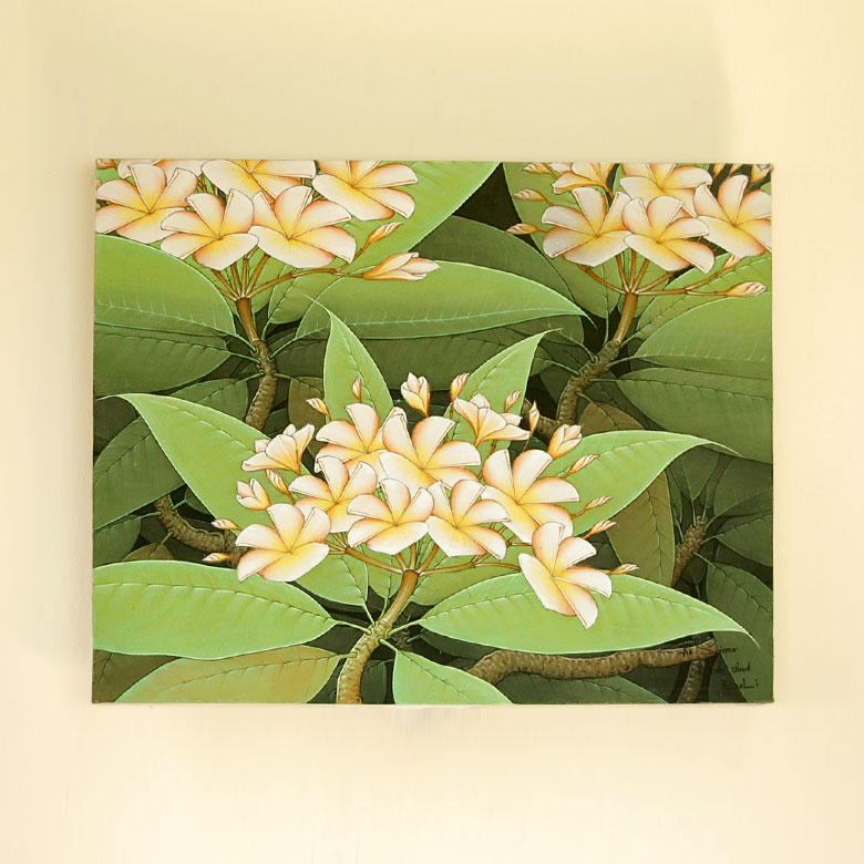 南国アート プルメリアの花のアジアンアート