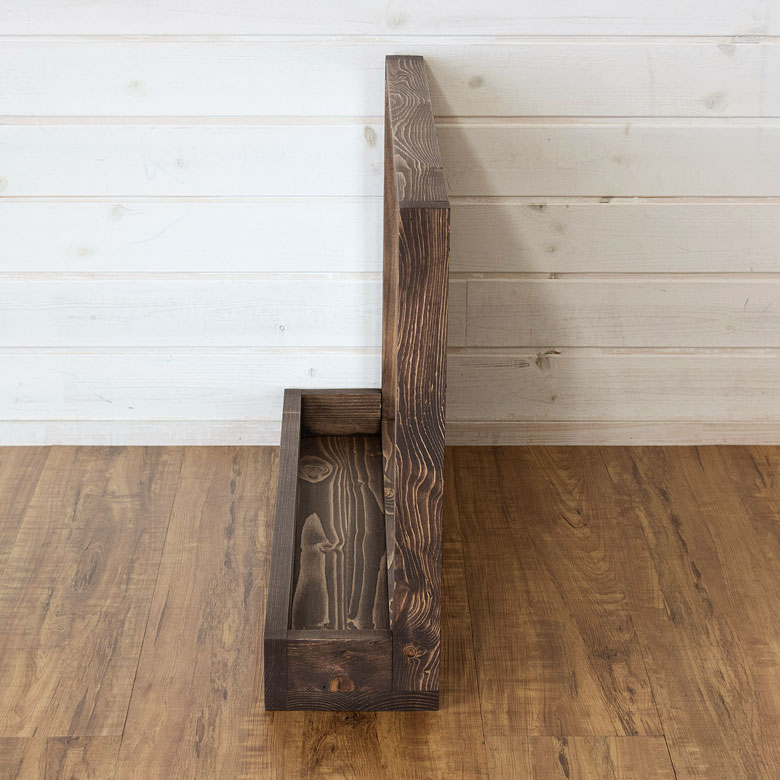 収納付き立て掛けミラー