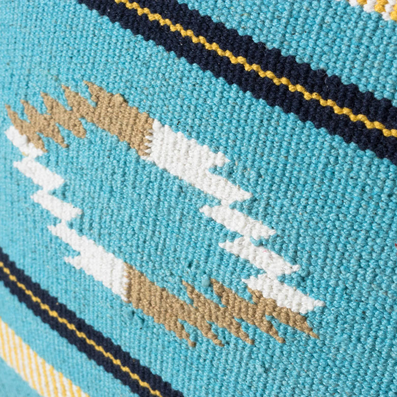 ネイティブ柄 クッション 45cm×45cmAタイプブルー