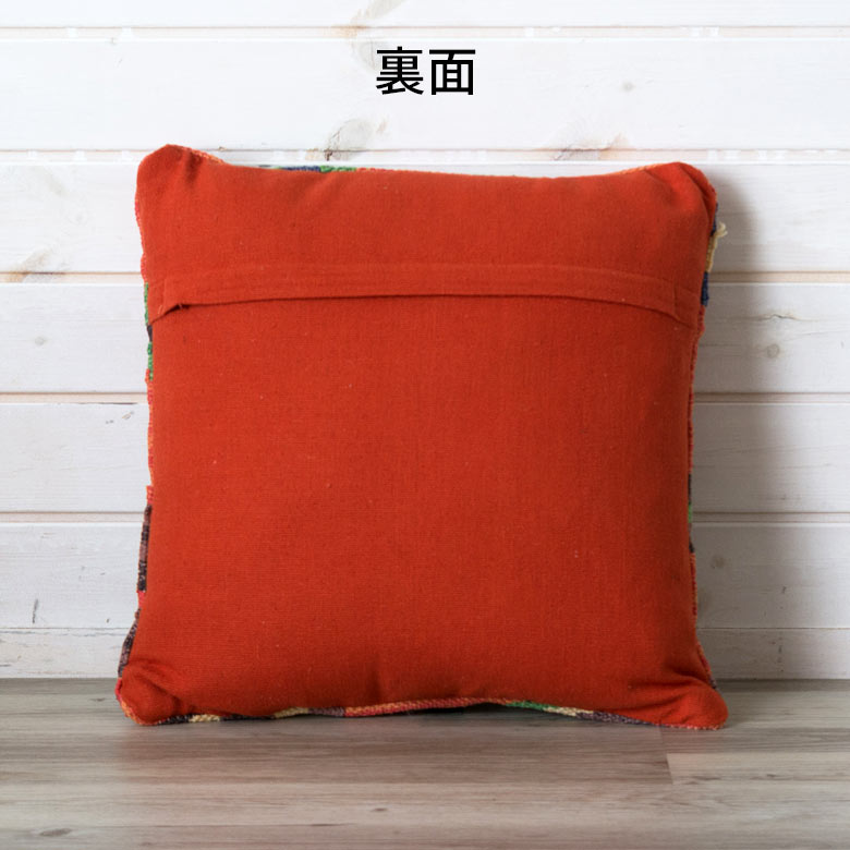 ネイティブ柄 クッション 45cm×45cmBタイプレッド