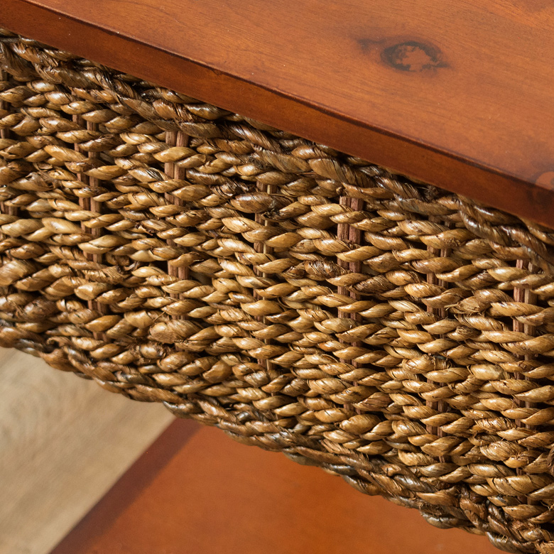 アバカ素材の丸型サイドテーブル