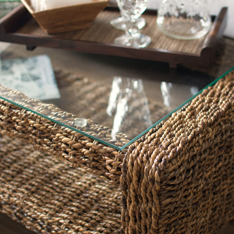 アバカ素材のセンターテーブル