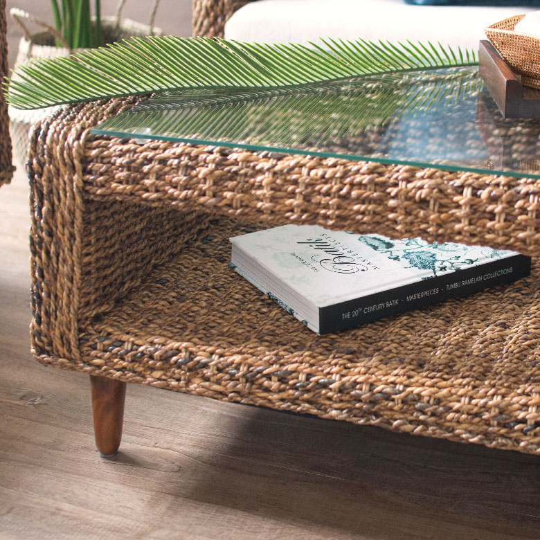 アバカ素材のセンターテーブル