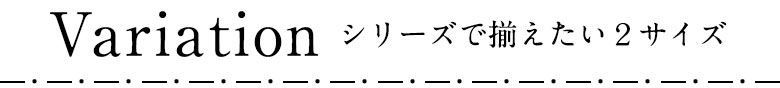 シリーズで揃えたい２サイズ