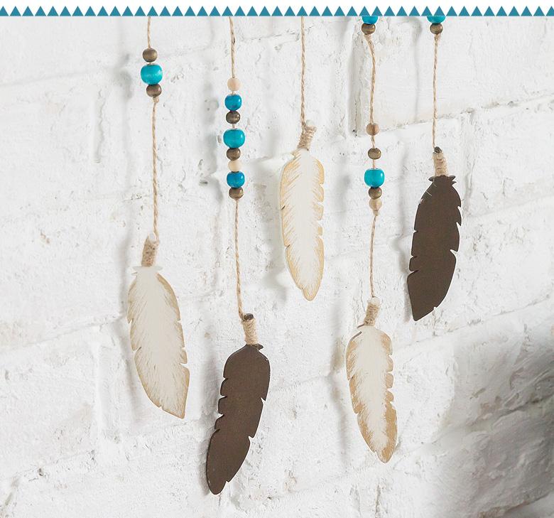 ドリームキャッチャーデザインの木製ウォールハンギング