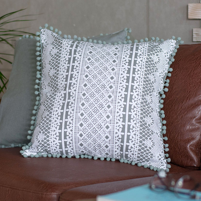 ハンドプリント風クッションカバー