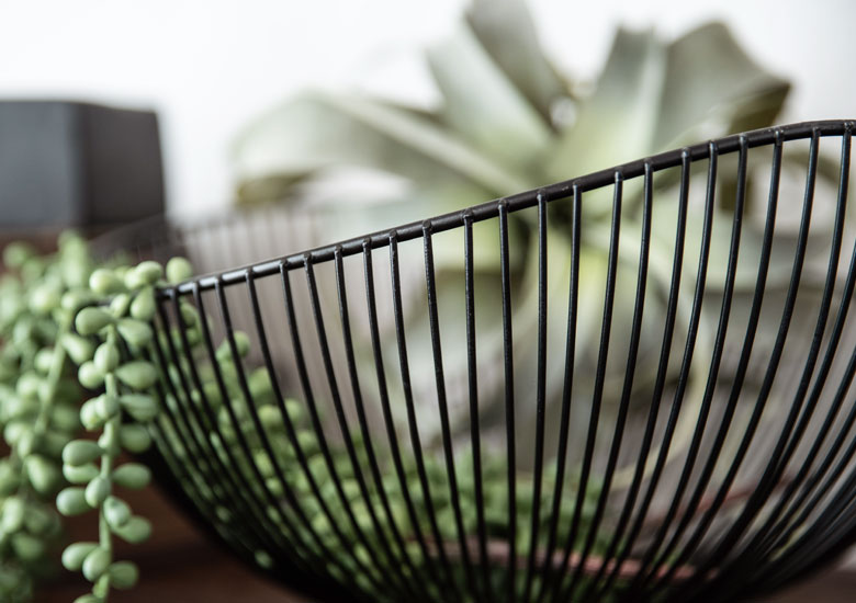 バスケットのアップ。