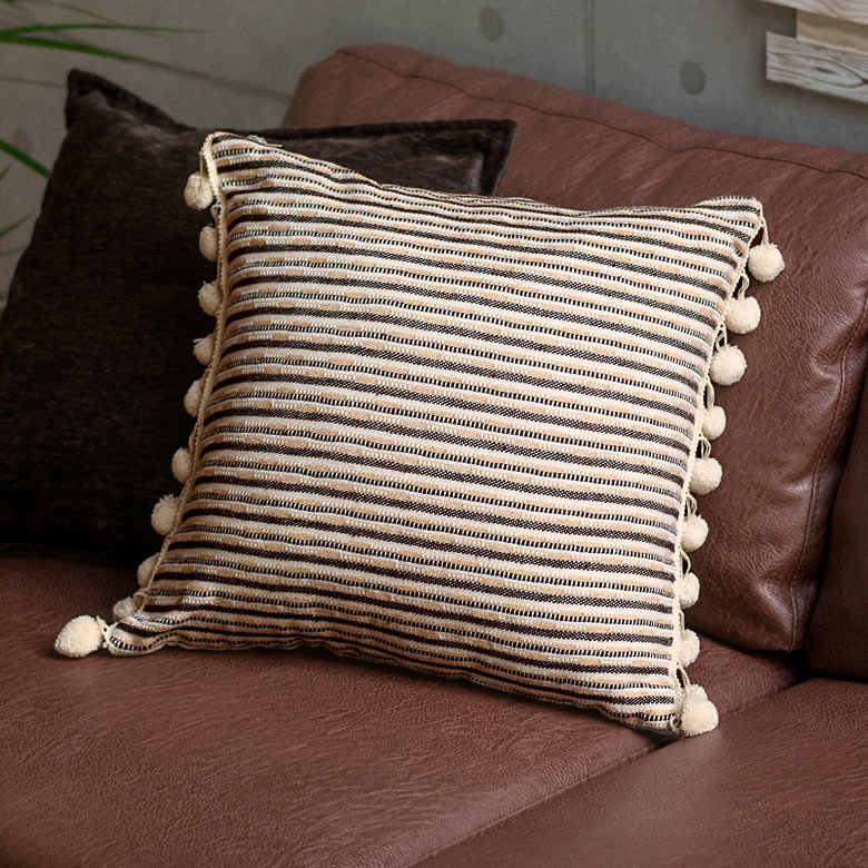 ジャガード調クッションカバー